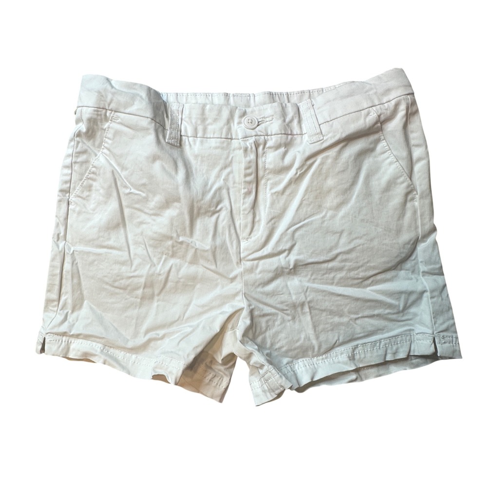 Magellan Outdoors Shorts Girls 16 White Stretch Flat Front Adjustable Waist